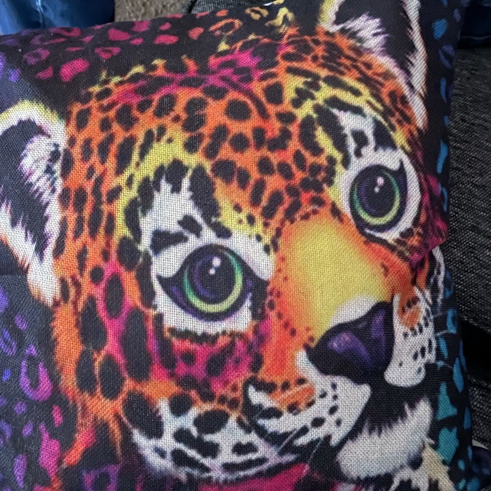Lisa frank tiger throw pillow
